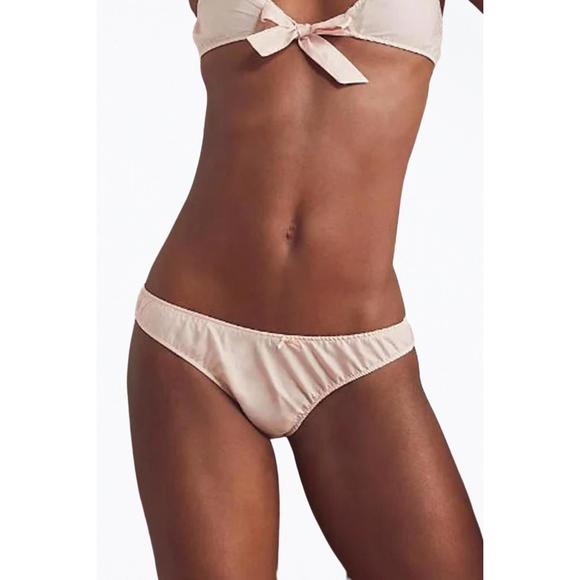 NEW ONLY HEARTS marianne organic cotton french bikini brief in pink petal - Picture 1 of 2